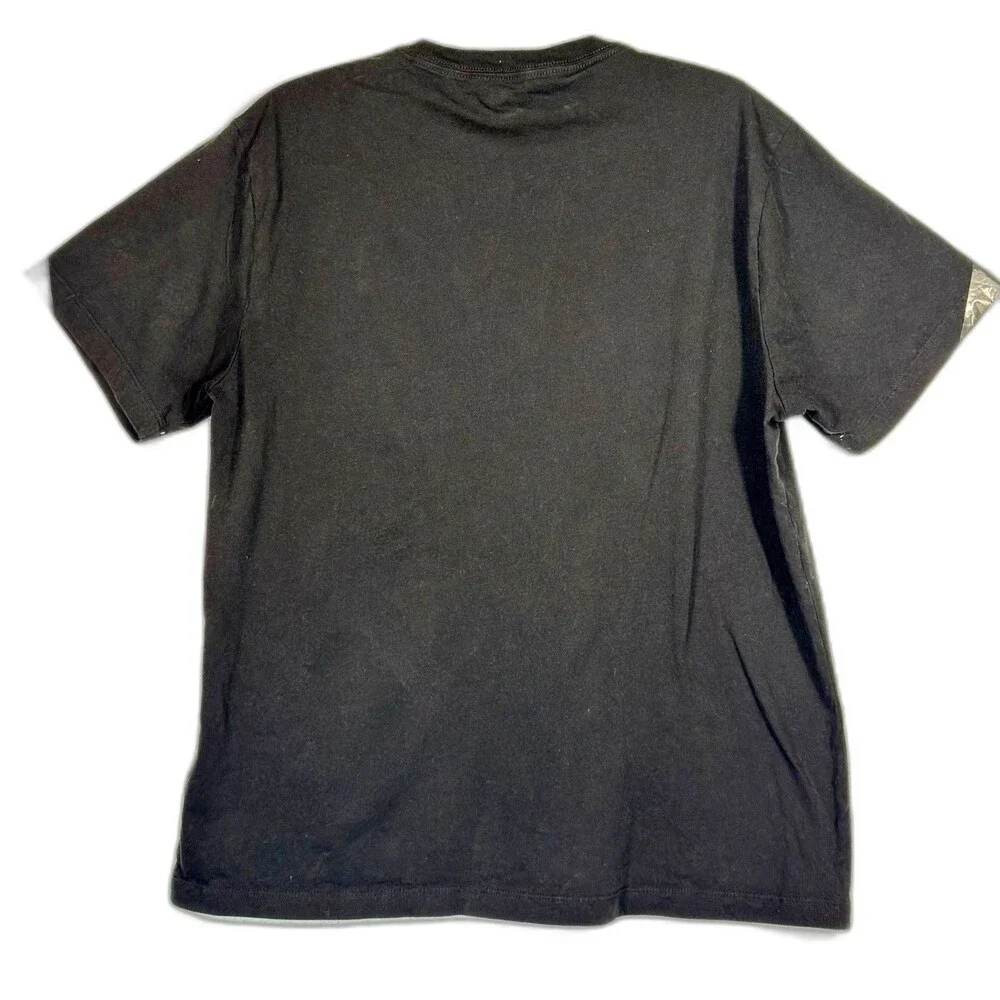 True Religion Brand Jeans T Shirt Men 2XL Black Spellout Logo Cotton Y2K Tee